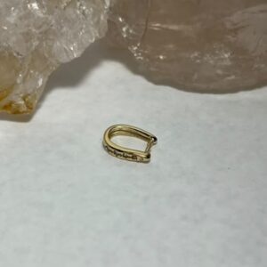 Base para pingente cravejada em zircônias elegance dourada