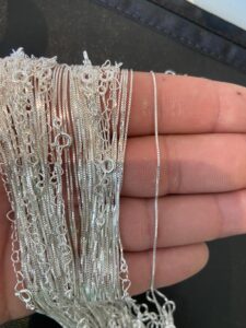 Corrente veneziana diamantada PRATA 925