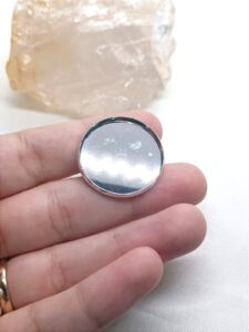 broche para noivo/noiva circulo prateado