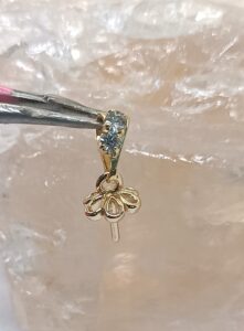 Base para pingente tulipa para pérola P