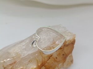 Moldura coração G  prata 925