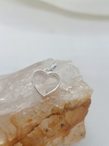 Mini moldura coração prata 925