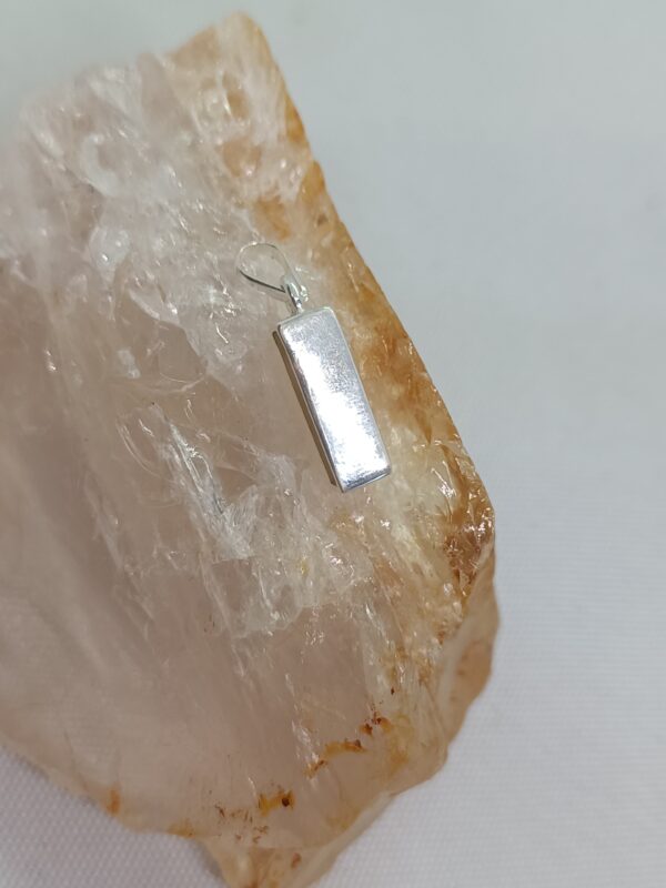 Moldura Mini retângulo prata 925 - Com fundo - Imagem 2