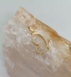 Moldura Borboleta M prata 925 banhada à ouro