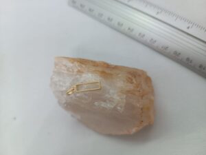 Moldura Mini retângulo prata 925 banhada à ouro