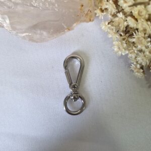 Mosquetão para chaveiro níquel