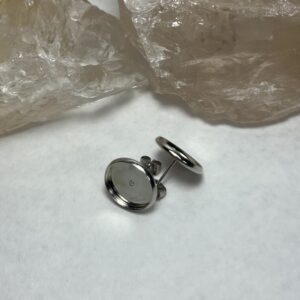 Brinco mini moldura inox (par) 12 mm