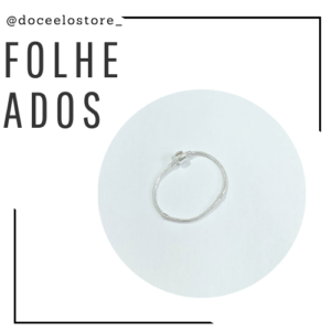 Pulseira para berloques prateada