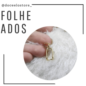 Base para pingente jacaré XG (dourado)