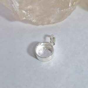 Moldura mini circulo prata 925 (fundo fechado)