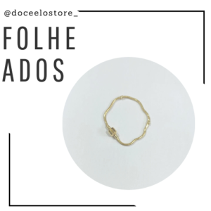 Pulseira para berloques dourada