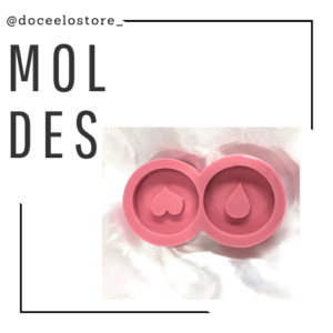 Molde shaker Coração e gota 3 cm