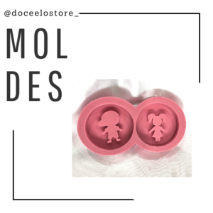 Molde shaker menino e menina 3 cm
