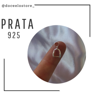 Base para pingente jacaré M Prata 925