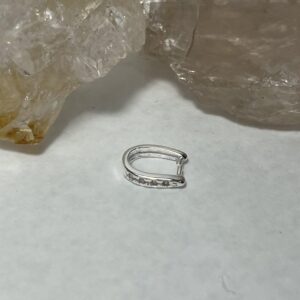 Base para pingente cravejada em zircônias Elegance prateada
