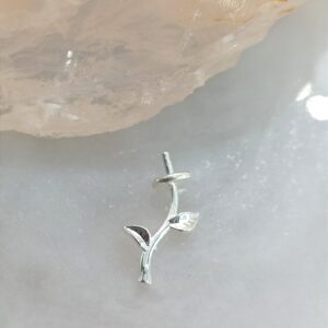 Implante tulipa para 1 dente de leite flower prateado (Amor de Maria)