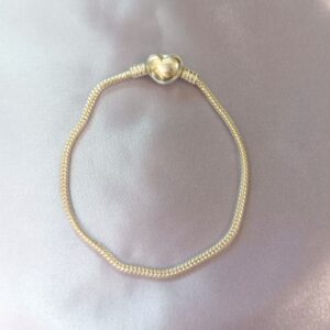 Pulseira para berloques PRATA 925 fecho coração