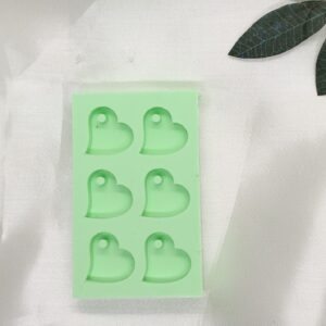 Molde coração lateral 2cm com 6 unidades