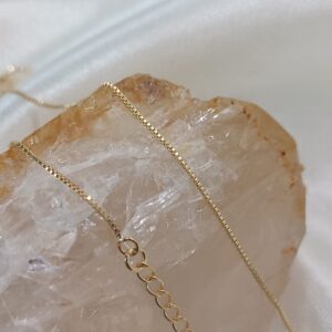 Corrente veneziana banhada à ouro INFANTIL com extensor