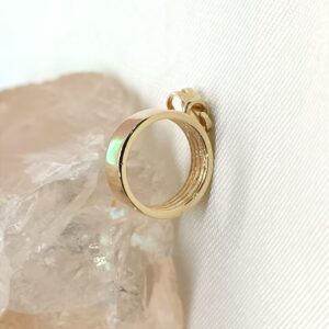 Moldura mini círculo P vazado (dourado)