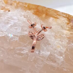 Base para pingente dente de leite flower rosé (Amor de Maria)
