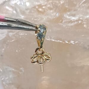 Base para pingente tulipa para pérola P
