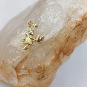 Fada do dente com copinho para dente de leite prata 925 banhada à ouro