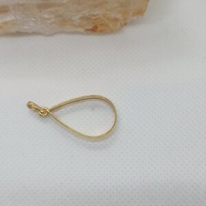 Moldura Gota prata 925 banhada à ouro