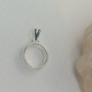 Moldura mini circulo P vazada prata 925
