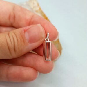 Moldura Mini retângulo prata 925
