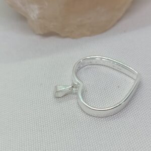 Moldura coração vazado M (prateado)