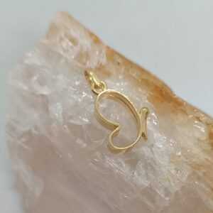 Moldura Borboleta M prata 925 banhada à ouro