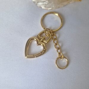 Base para chaveiro com mosquetão coração