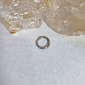Argola dupla para chaveiro 12mm prateada
