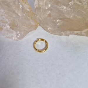 Argola dupla para chaveiro 10mm dourada