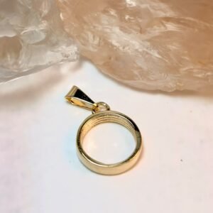 Moldura mini círculo P vazado (dourado)