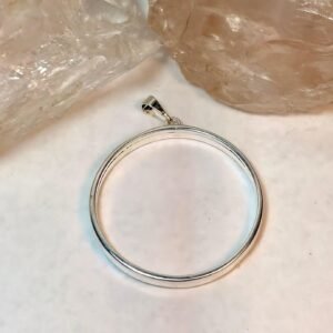 Moldura circulo vazado G (prateado)