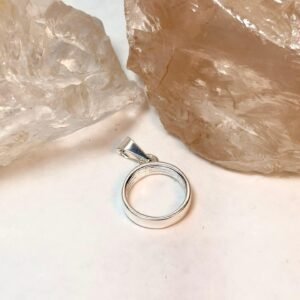 Moldura mini círculo P vazado (prateado)