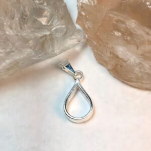 Moldura mini gota P vazada (prateada)