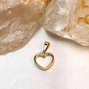 Moldura mini coração P vazada (dourado)
