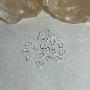 Aplique mini coração (prateado)